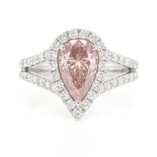 ピンクダイアモンドリング ペア 1.568ct VVS2 画像