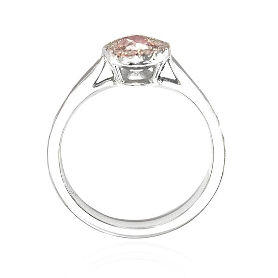 ピンクダイヤモンドリング ペア 0.614ct VS1 裏画像