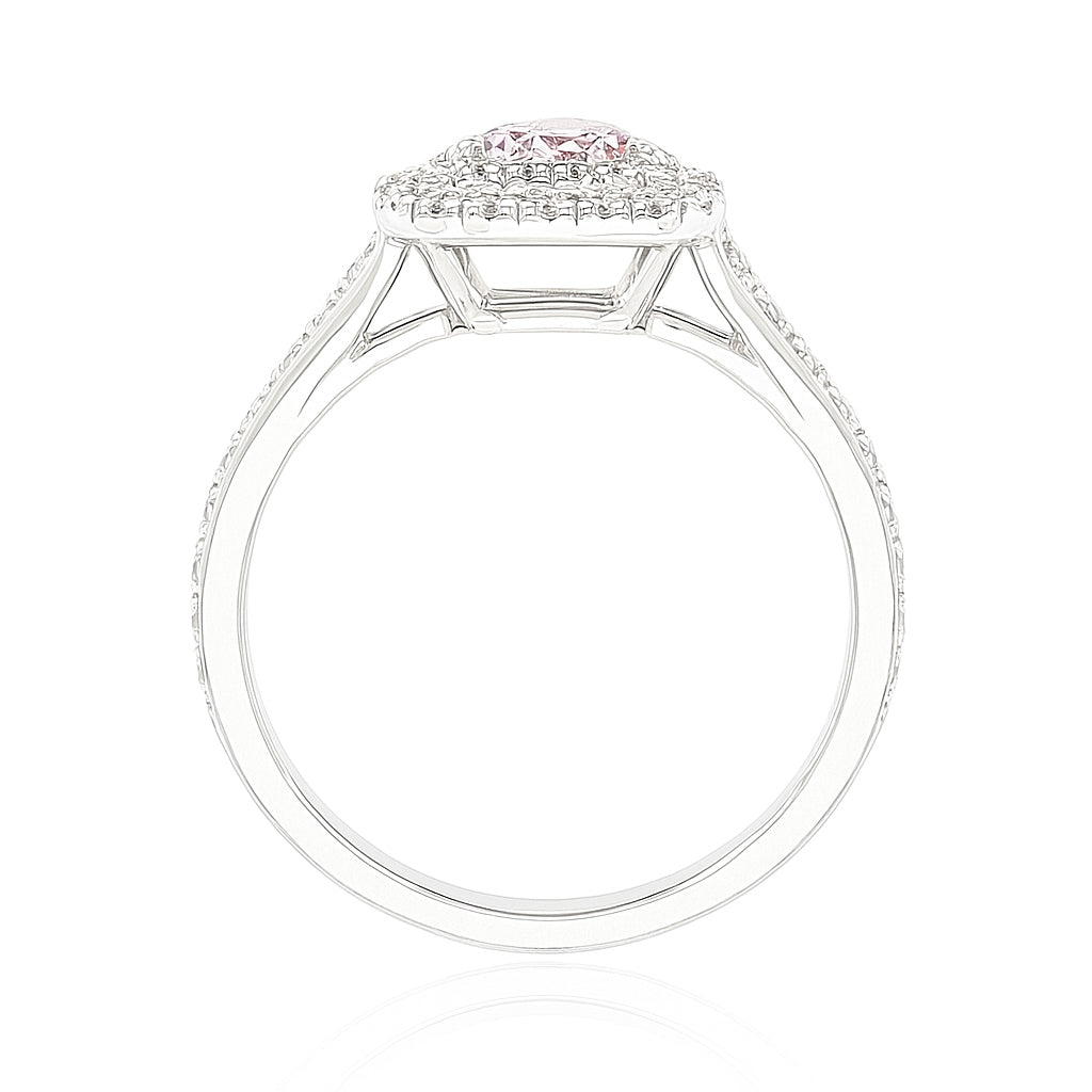 ピンクダイアモンドリング ラディアント 0.817ct SI2 画像