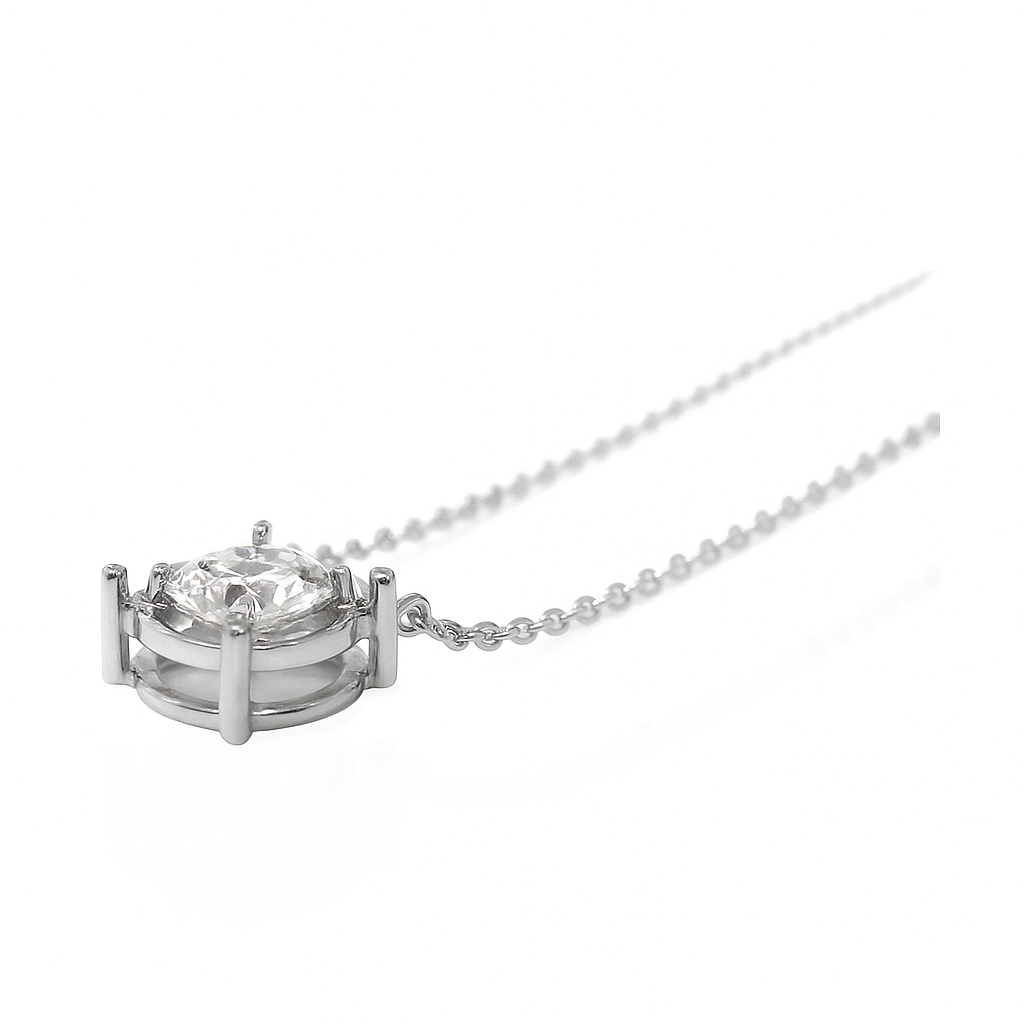 ダイアモンドネックレス ラウンド 0.442ct VS2 横画像