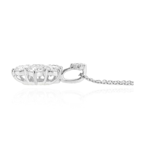PT900 スター柄 ラウンドダイヤモンドペンダントネックレス - 1.562ct 横
画像