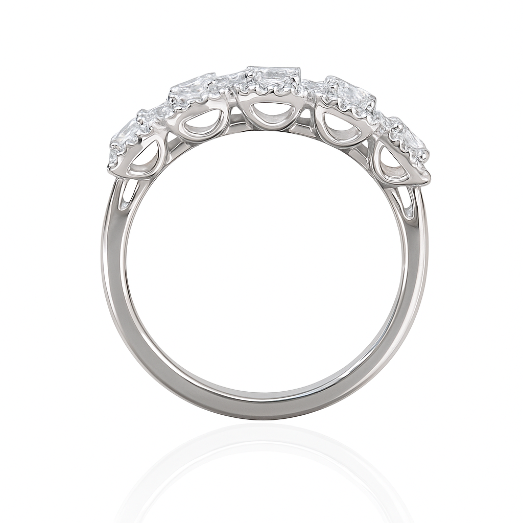 18KWG ダイヤモンドリング 0.75ct VS GH 無色 ラウンド横画像