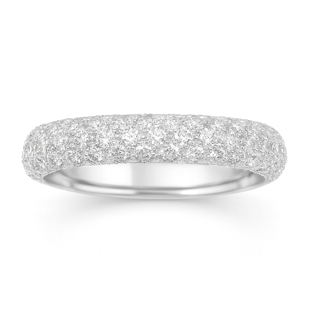 18K パヴェダイヤモンドリング 18金ホワイトゴールド(1.0ct)