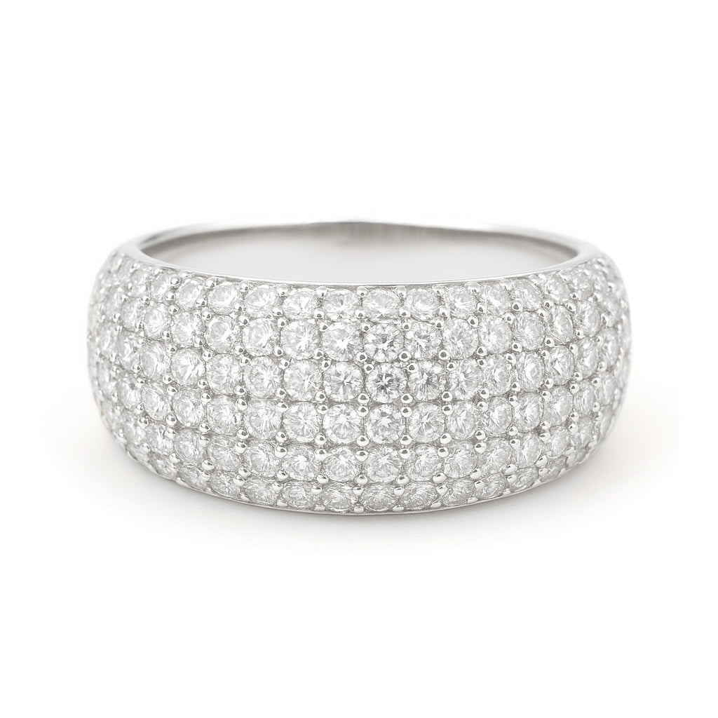 18K パヴェダイヤモンドリング ラウンドカット 0.75ct