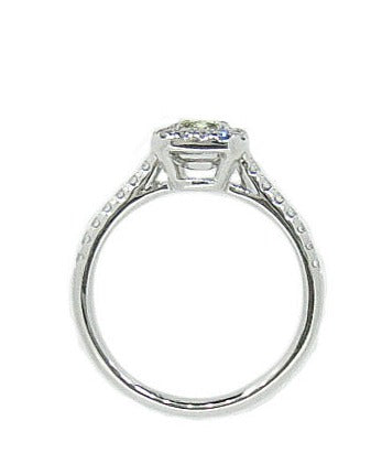 Mael ファンシーライトイエロー ラディアント・ダイヤモンドリング 0.811ct 天然 SI-1 AGT リング裏側画像
