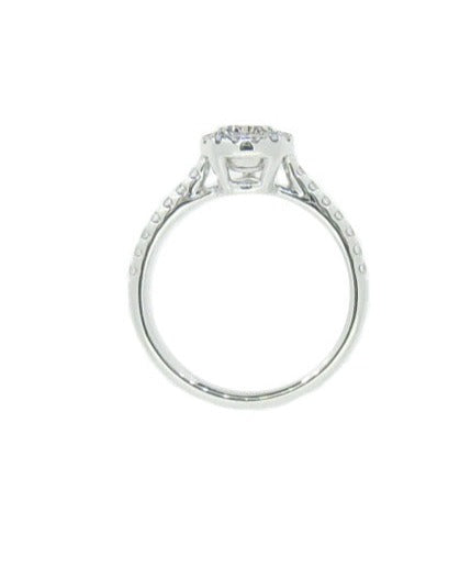 Mael ファンシーピンクブラウン ペア・ダイヤモンドリング 1.055ct 天然 AGT SI-2 リング裏側画像
