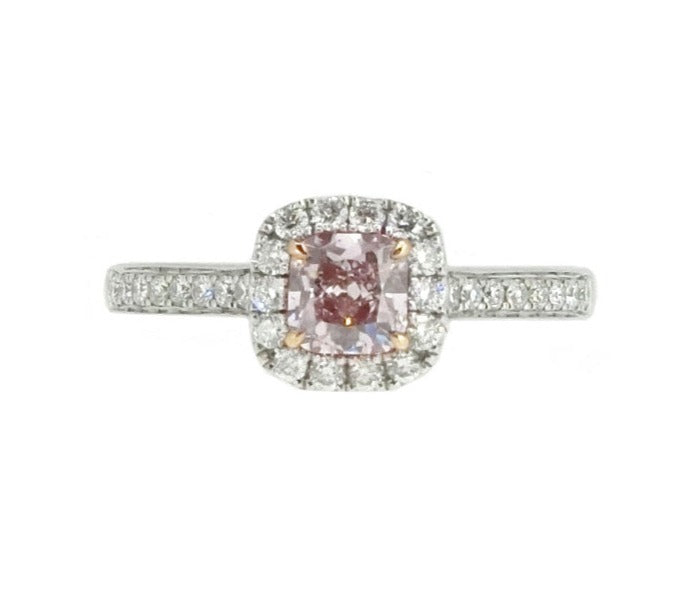 Mael ファンシーピンク クッション・ダイヤモンドリング 0.811ct 天然 SI-2 GIA リング画像