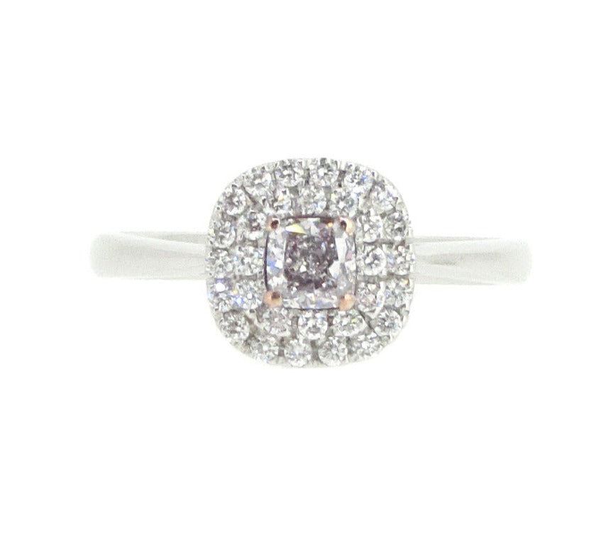 Mael ファンシーフェイントピンククッション ダイヤモンドリング 0.419ct 天然 CGL SI-1 リング画像