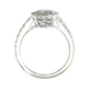 オーバルシェイプ・ライトグリーン天然ダイヤモンドリング 1.59ct GIA ダイアモンド枠画像
