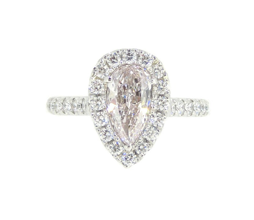 Mael ライト・ピンク ペア・ダイヤモンドリング 1.135ct 天然 CGL SI-1 リング画像