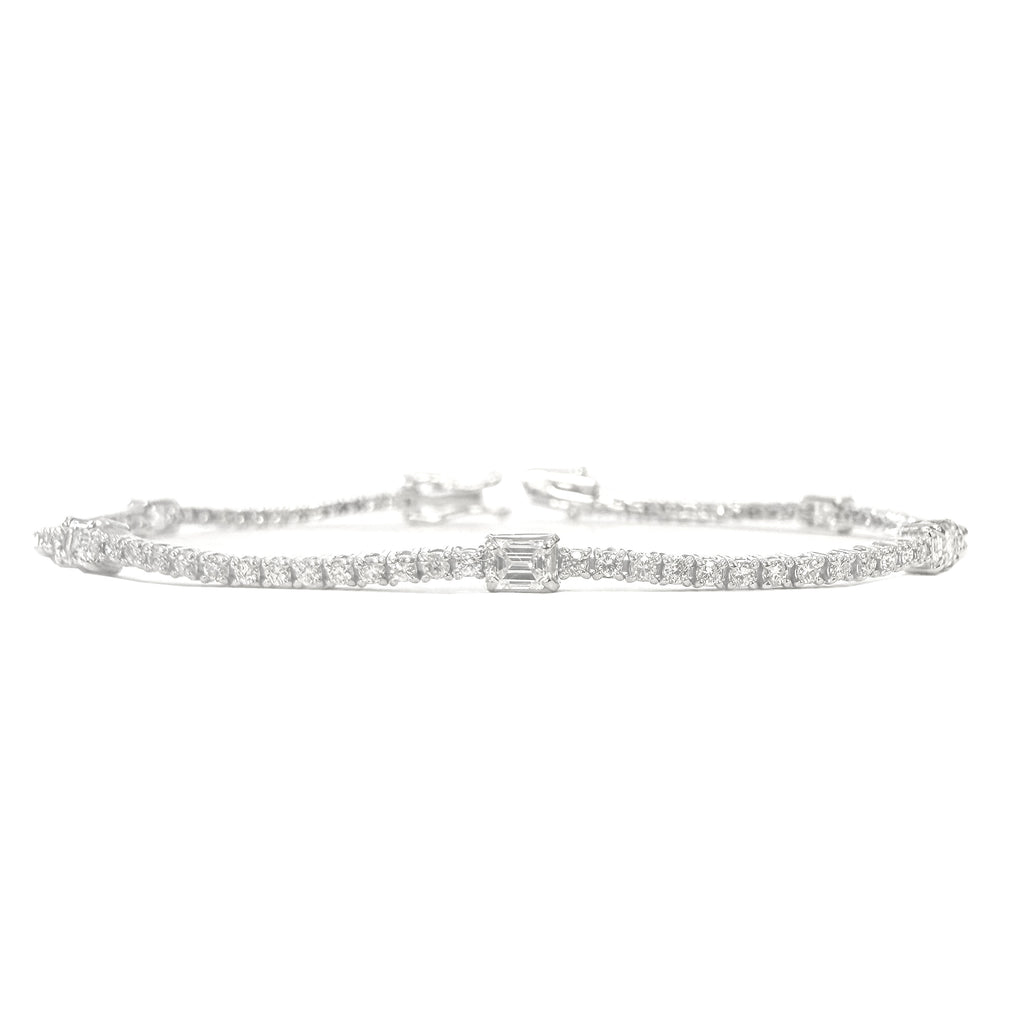 Natural Diamond Tennis Bracelet DEF VS+ 1.64ct