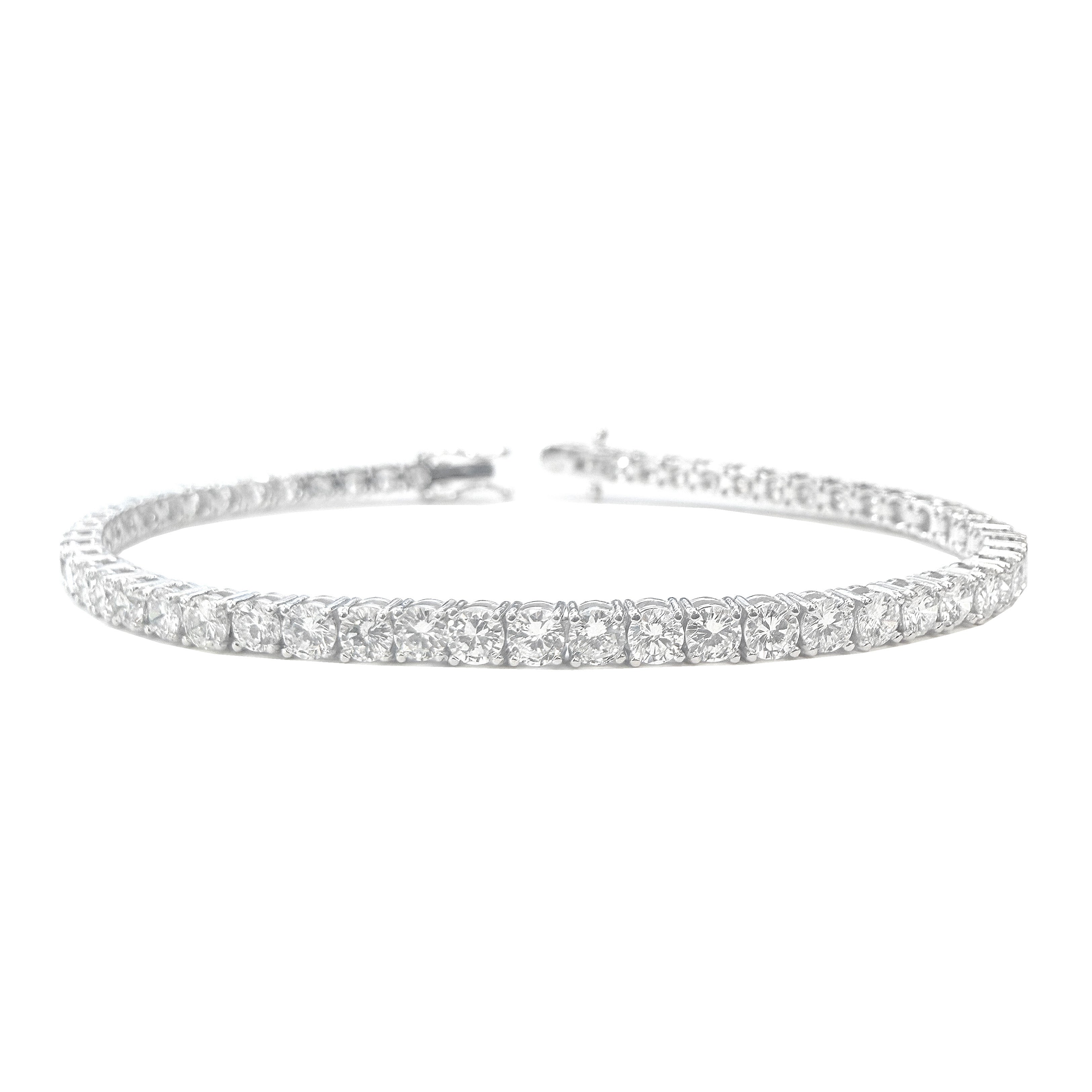 18K 天然ダイヤモンド テニスブレスレット 6.38ct – ヴァイス