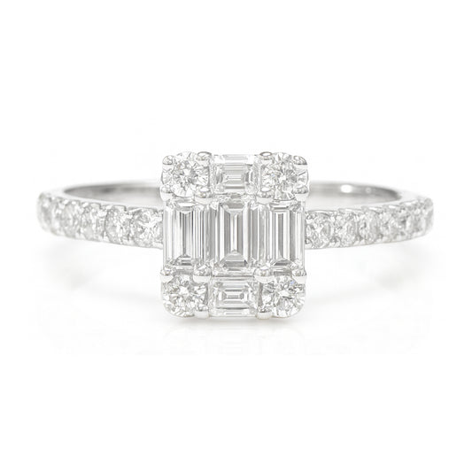 18K バゲットダイヤモンドリング 0.67ct