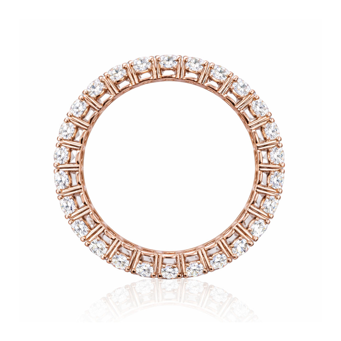 18KPG Round-Cut Diamond Eternity Ring - 1.12ct