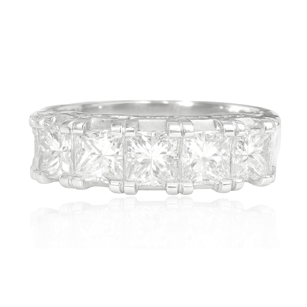 PT900 無色 ダイヤモンドリング 1.5ct プリンセスカット