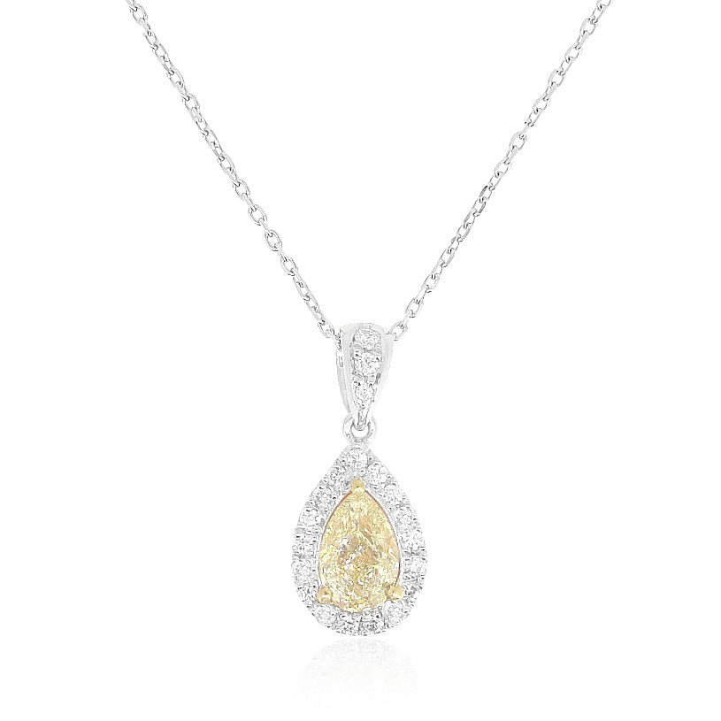 イエローダイアモンドネックレス ペア 0.883ct SI1 画像