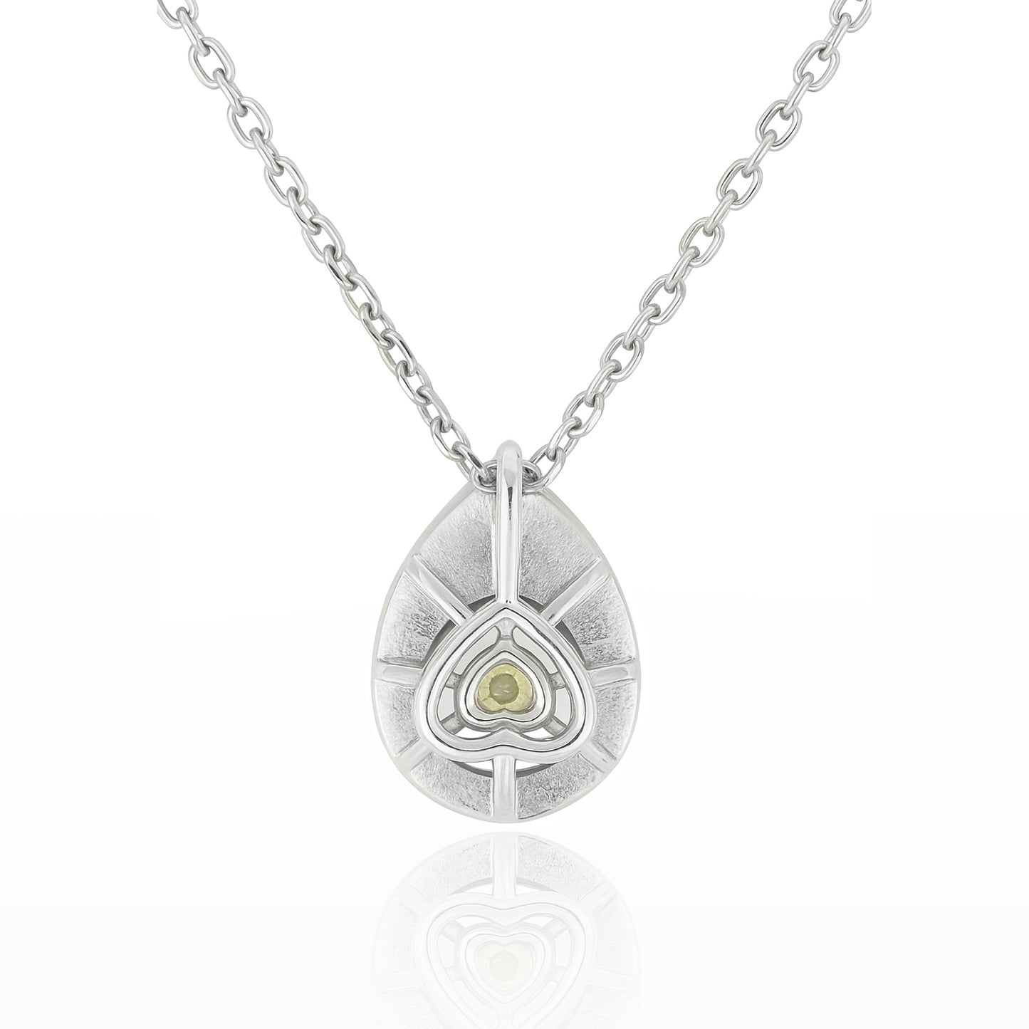 イエローダイアモンドネックレス ラウンド 0.599ct SI1 裏画像