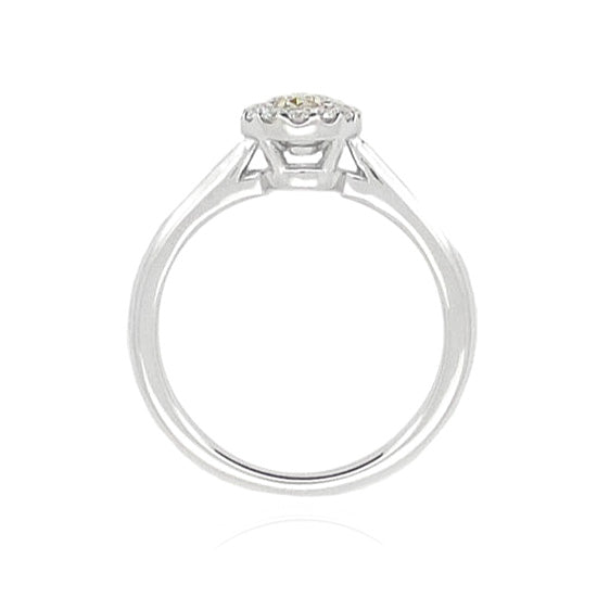 イエローダイヤモンドリング オーバル 0.591ct SI1 裏画像
