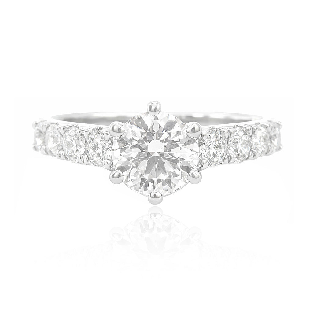 18K 無色D ダイヤモンドリング 1.168ct ラウンド