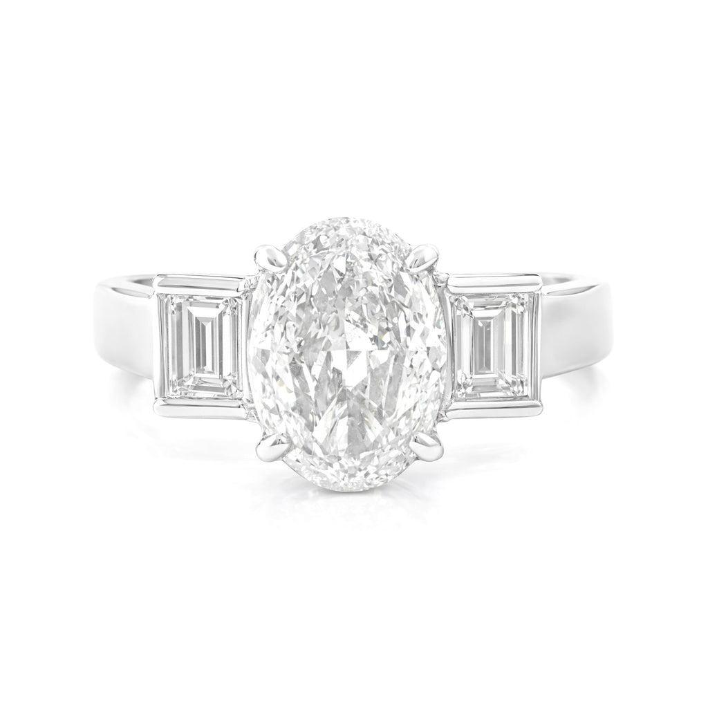 PT900 無色D ダイヤモンドリング 1.34ct SI1 オーバル