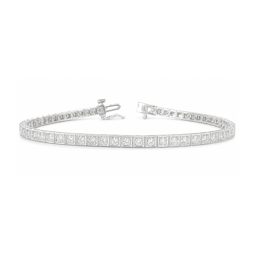 18K 天然ダイヤモンドテニスブレスレット 1.06ct
