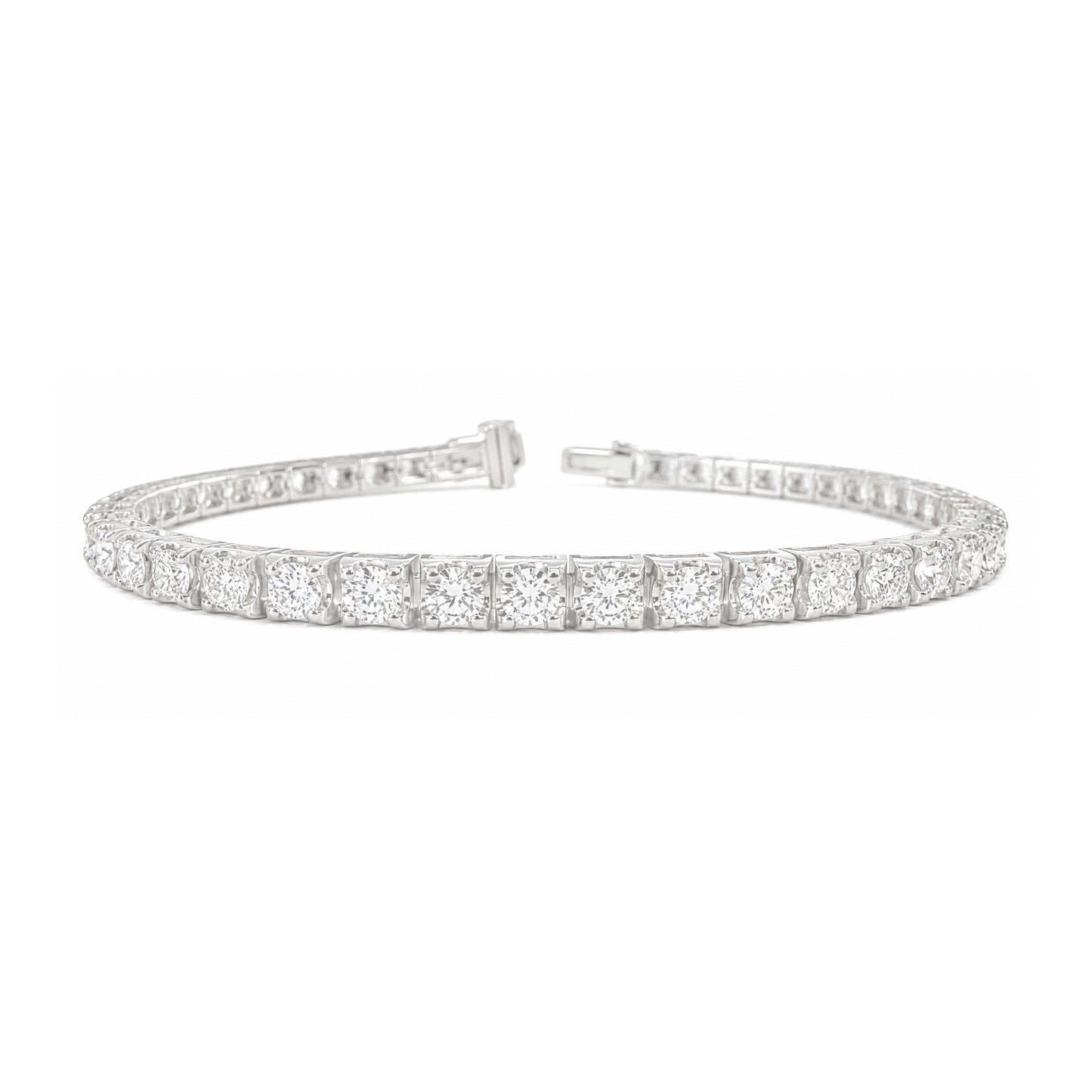 18K Natural Diamond Tennis Bracelet
