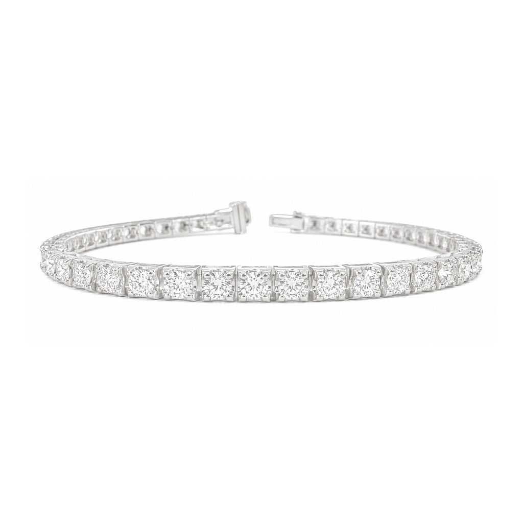 18K Natural Diamond Tennis Bracelet