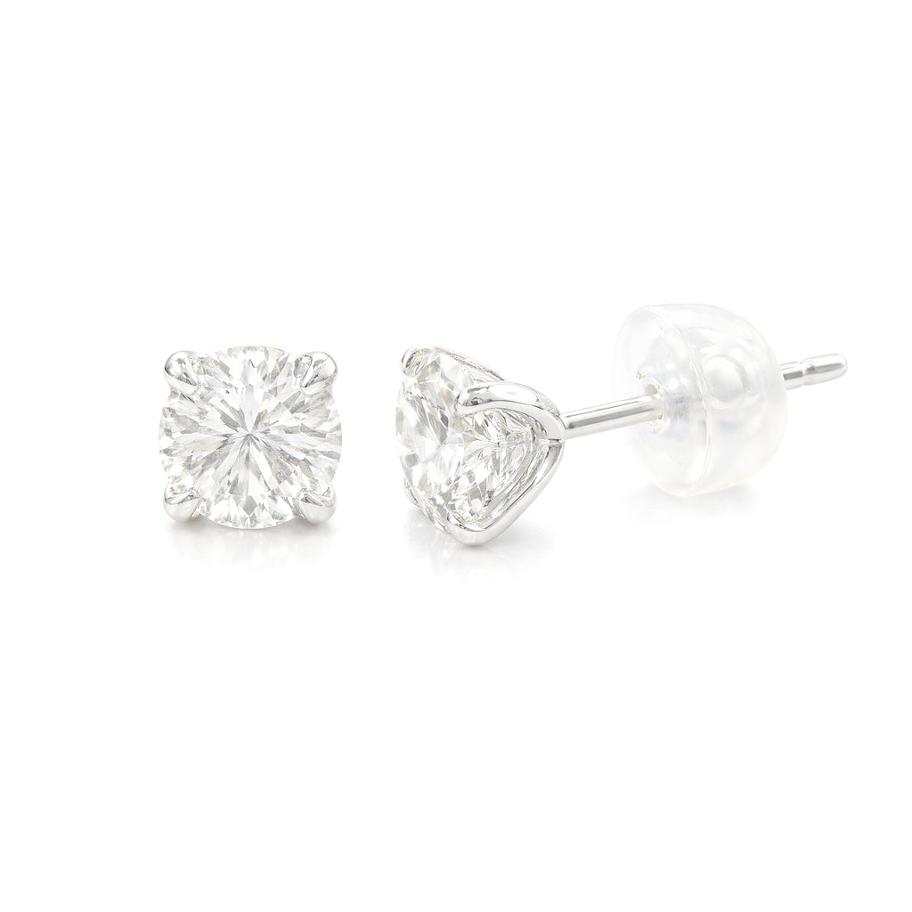 18K ダイヤモンドイヤリング ラウンド 1.088ct