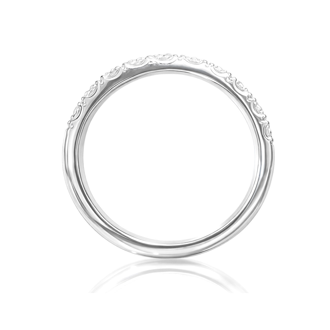 18K 無色 10石 ダイヤモンドハーフエタニティリング 0.61ct