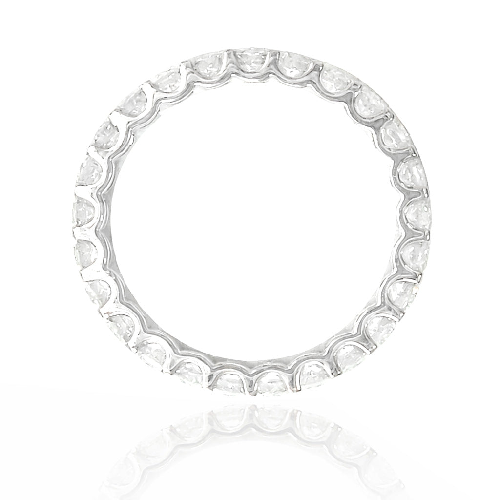 18K 無色 ラウンドダイヤモンド エタニティリング 1.23ct