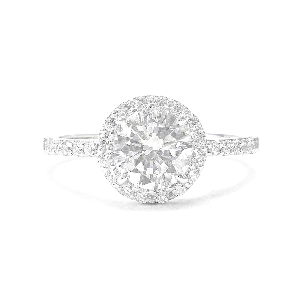 18K Colorless Diamond Ring Round-cut - 1.196ct