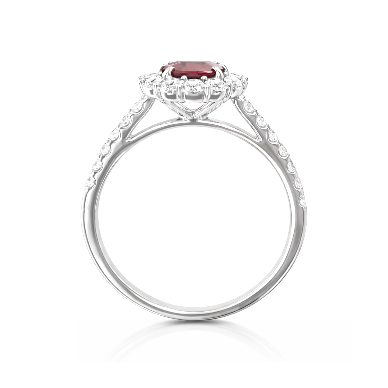 18K Spinel Oval-cut Diamond Ring - 2.312ct