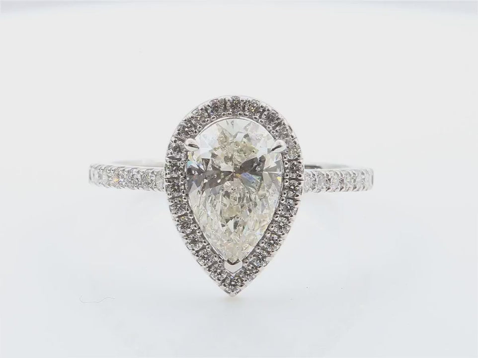 天然ダイヤモンドリング 1.824ct Faint Yellow SI2 ペア 映像