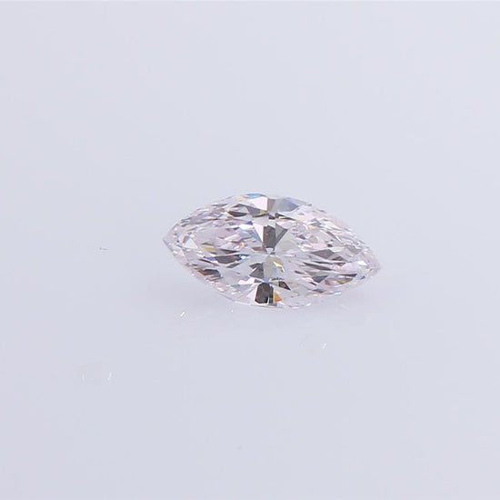 天然ダイヤモンドルース 0.561ct ベリーライトピンク マーキス ダイヤモンド映像