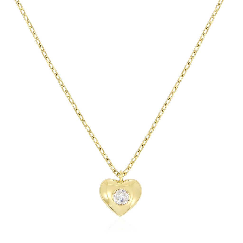18KYG Heart Pendant with Diamond – 0.08ct