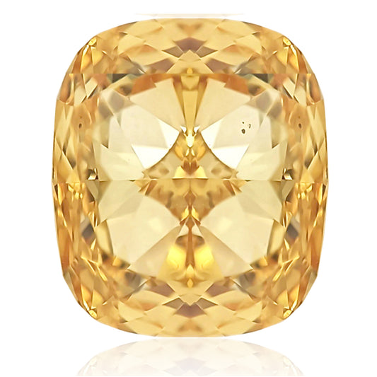 天然ダイヤモンドルース 0.615ct ファンシービビッドオレンジイエロー クッション ダイアモンド画像