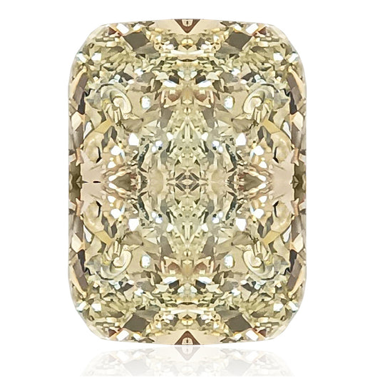 天然ダイヤモンドルース 1.53ct ベリーライトグリーンイエロー クッション ダイヤモンド画像