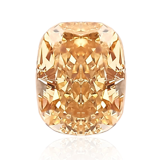 天然ダイヤモンドルース 0.529ct ファンシービビッドオレンジイエロー クッション ダイアモンド画像