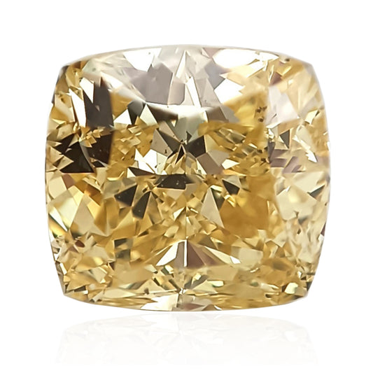 天然ダイヤモンドルース 1.51ct ファンシービビッドイエロークッション ダイアモンド画像