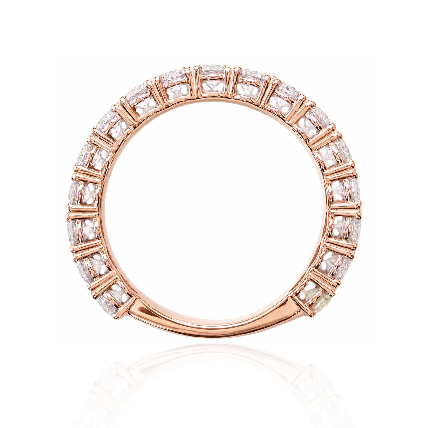 18KPG Diamond Eternity Ring Faint Pink  - 1.55ct