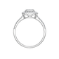 18K バゲットダイヤモンドリング 0.43ct VS+ G+ 裏画像