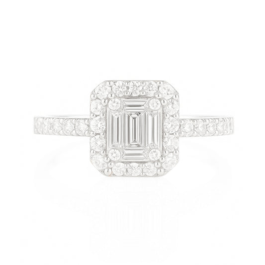 18K バゲットダイヤモンドリング 0.43ct VS+ G+ 画像