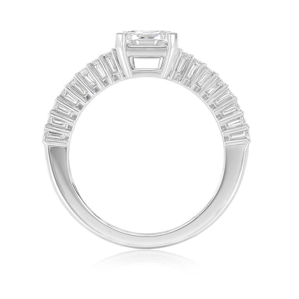 18K バゲットダイヤモンドリング 0.73ct VS+ G+ 裏画像