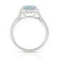 無色ダイヤモンドリング ラディアント 0.762ct SI2 裏画像