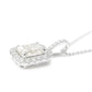 18K Near Colorless Diamond Radiant-cut Pendant Necklace - 1.192ct