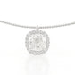 18K 無色ダイヤモンド ペンダント ネックレス クッションカット - 1.04ct
