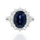 PT900 Blue Sapphire Diamond Ring - 4.292ct