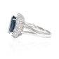 PT900 Blue Sapphire Diamond Ring - 4.292ct