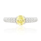 PT900 イエローダイヤモンドリング 0.891ct I1 Fancy Yellow オーバル