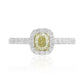 Mael Cushion Fancy Yellow Diamond Ring - 0.629ct